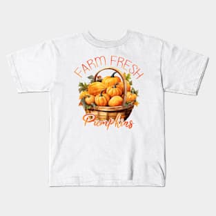 Farm Fresh Pumpkins Kids T-Shirt